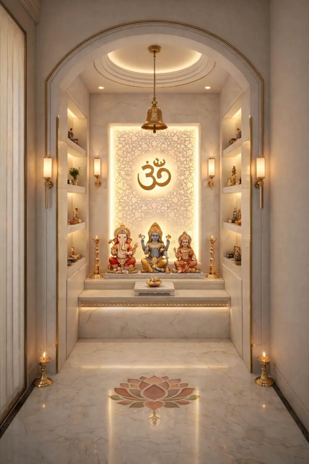 Arched pooja room
